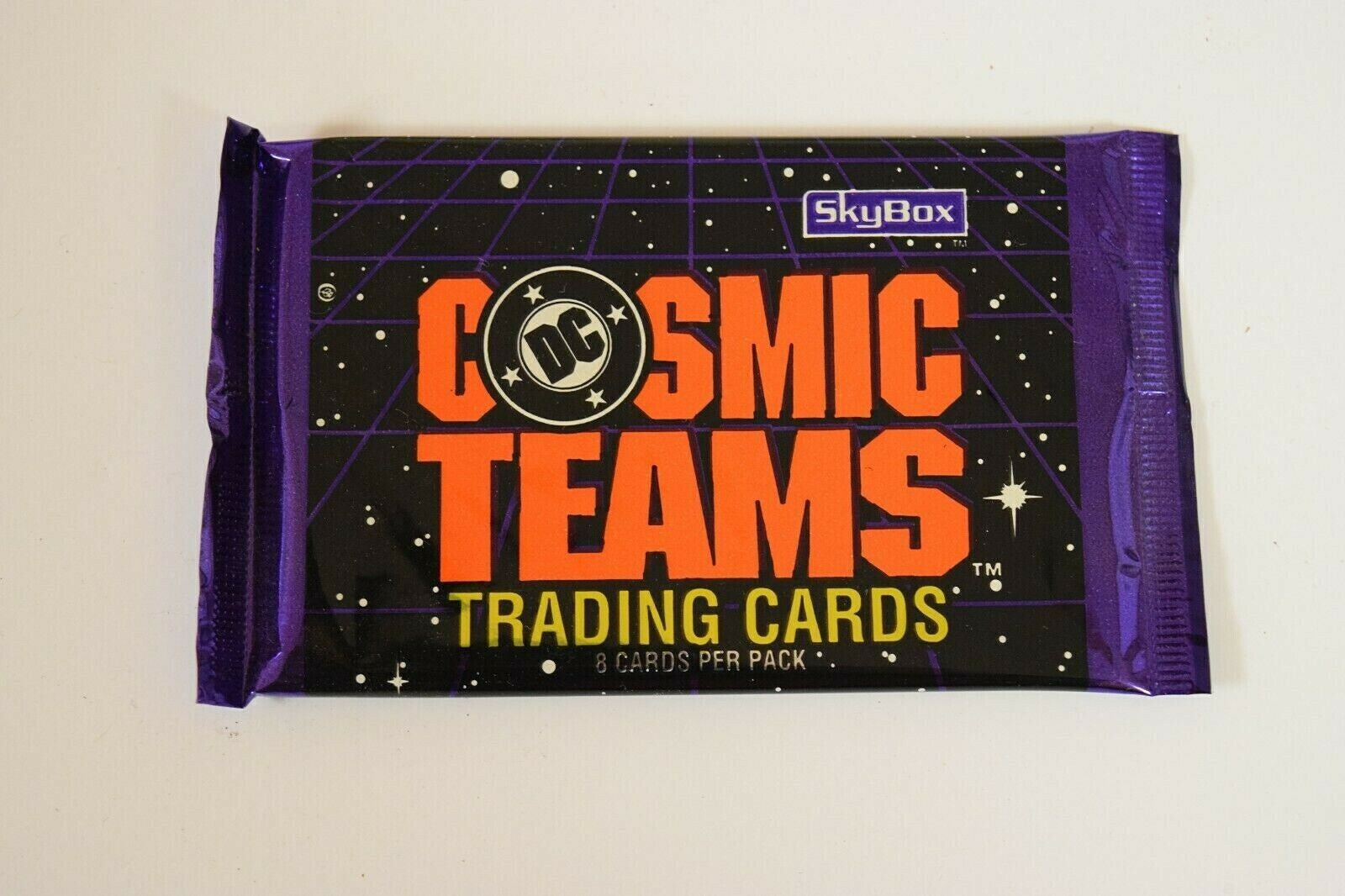 1993 Skybox DC Cosmic Teams Trading Cards Wax Pack (8 Cards Per Pack)