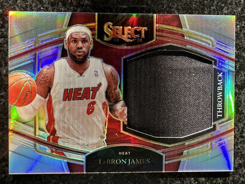 Lebron James - In Miami Heat Jersey - Game-Used Worn  Swatch Relic Jersey Memorabilia Card - Sports Card Single (Randomly Selected, May Not Be Pictured)
