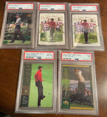 Tiger Woods - GRADED PGA Tour Card REPACK - 1x Sports Card Single (Graded 6 or Higher, Various Grading Companies, Randomly Selected, Stock Photo - Will Not Get Cards In Picture)