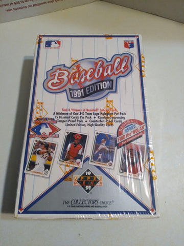 1991 Upper Deck Baseball Trading Cards Wax Box ("Find the Nolan")