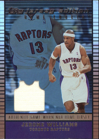 Jerome "JYD" "Junk Yard Dog" Williams - In Toronto Raptors Jersey - Game-Used Worn Swatch Relic Jersey Memorabilia Card - Sports Card Single (Randomly Selected, May Not Be Pictured)