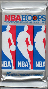 1990-91 NBA Hoops Series 1 Basketball Pack (15 NBA Trading Cards Per Pack)