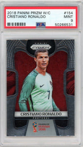 Cristiano Ronaldo 1x Sports Card/Sticker Single In Portugal National Football Team Jersey (Graded 8 or Higher, Various Grading Companies, Randomly Selected, Stock Photo - May Not Get Cards In Picture)