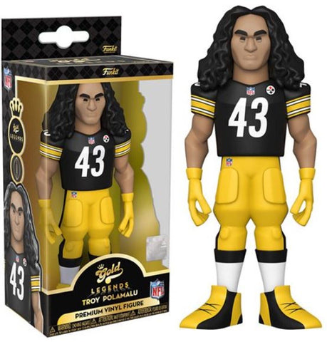 Funko Gold: NFL - Troy Polamalu (Pittsburgh Steelers Black Jersey) 5" Premium Vinyl Figure