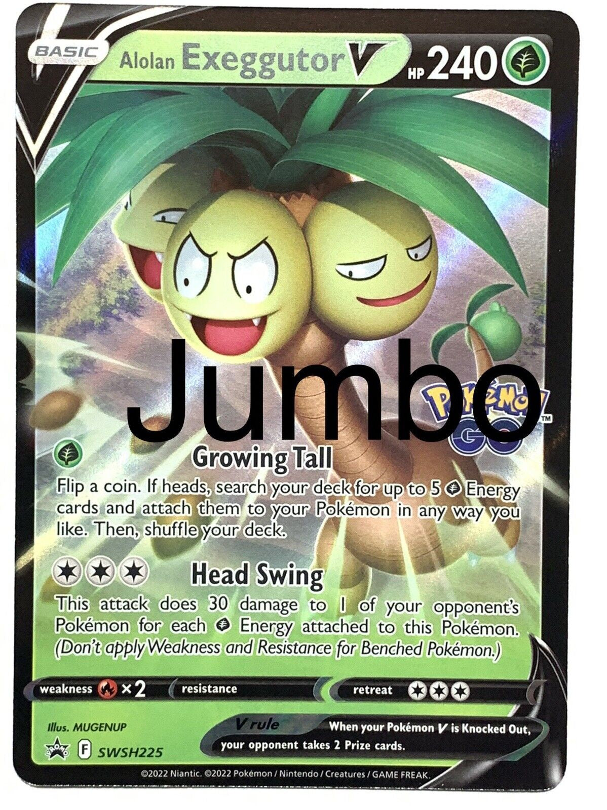 Alolan Exeggutor V - Black Star Promo Card - SWSH0225