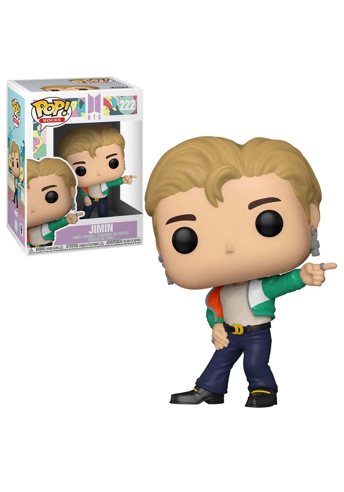 Funko POP! Rocks: BTS Dynamite - Jimin #222 Vinyl Figure (Box Wear)