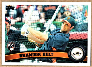 Brandon Belt - MLB Baseball - 2011 RC Rookie Card Single (Randomly Selected, May Not Be Pictured)