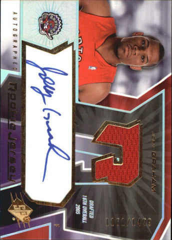 2005-06 SPx Toronto Raptors Basketball #134 Joey Graham RC Autographed Rookie Jersey Card