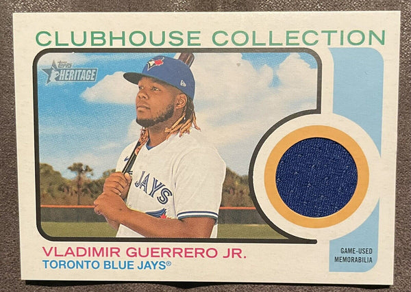 Vladimir Guerrero Jr.  - Toronto Blue Jays - Game-Used/Player Worn Swatch Relic Jersey Memorabilia Card - Sports Card Single (Randomly Selected, May Not Be Pictured)