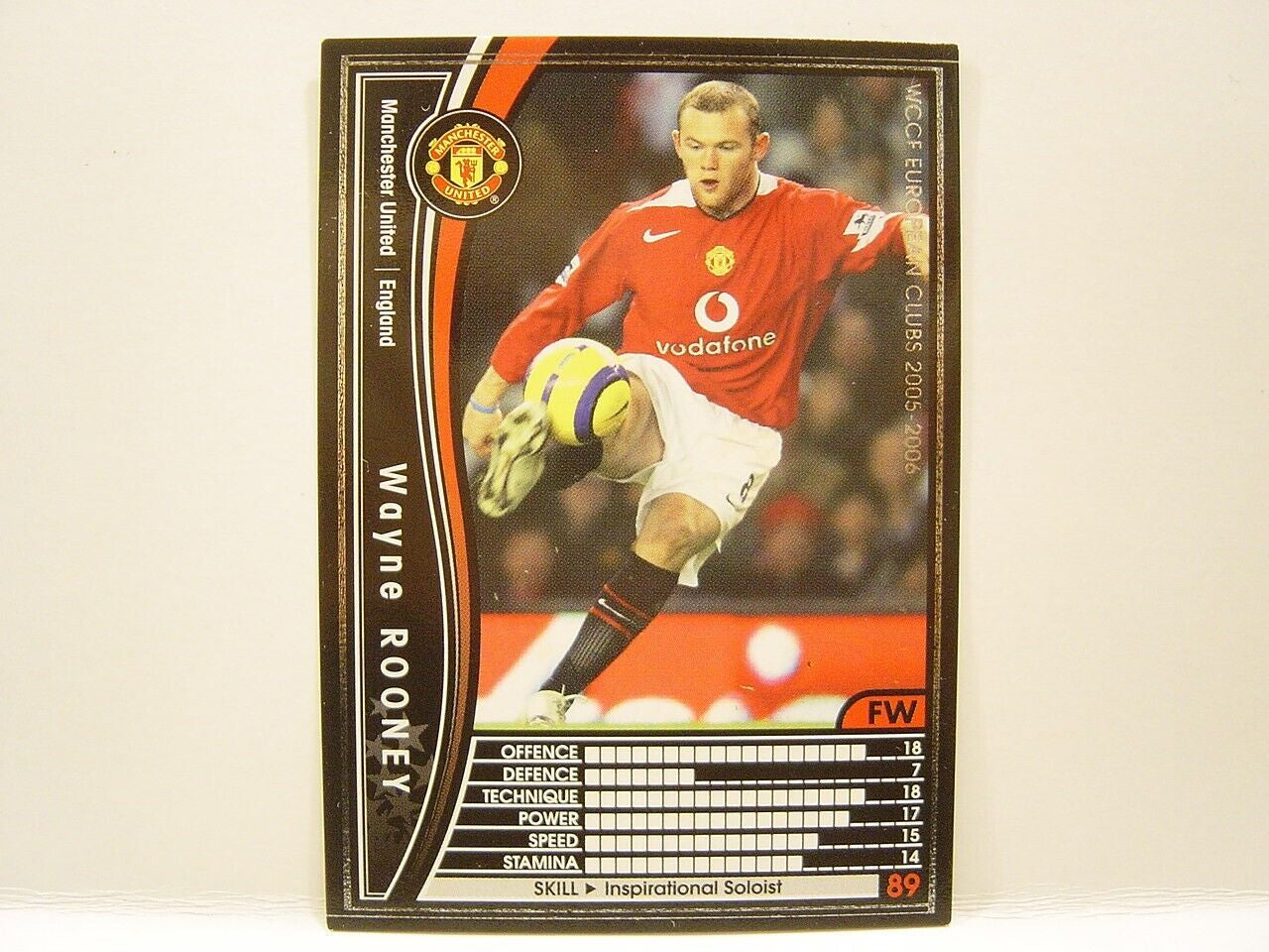 Wayne Rooney  - Soccer Trading Card - Sports Card Single (Club or National Team, Randomly Selected, May Not Be Pictured)