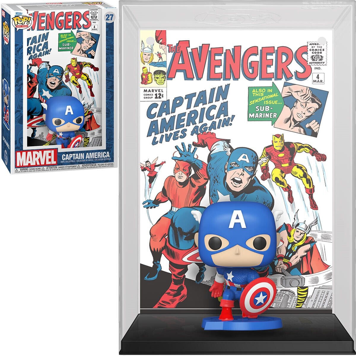 Funko POP! Comic Covers: Marvel The Avengers - Captain America #27 Vinyl Figure