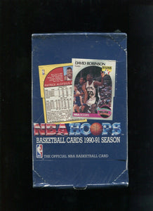 1990-91 NBA Hoops Series 1 Basketball Wax Box (36 Packs Per Box)