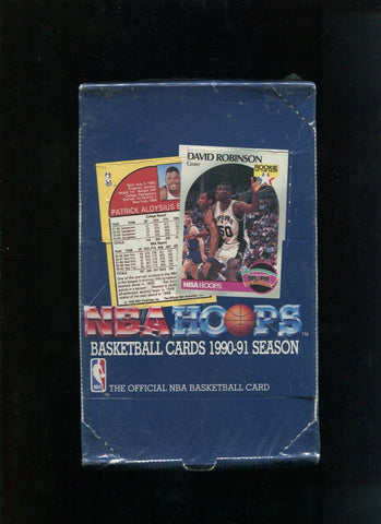 1990-91 NBA Hoops Series 1 Basketball Wax Box (36 Packs Per Box)