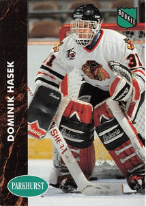 1991-92 Parkhurst Hockey Rookie # 263 Dominik Hasek RC (Rookie Card)