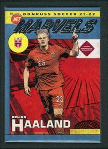 2021-22 Donruss Net Marvels #5 Erling Haaland Norway Soccer Card