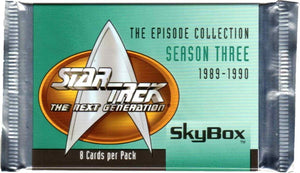 Star Trek: The Next Generation Season 3 (Three) Trading Card Hobby Pack (1995 Skybox)