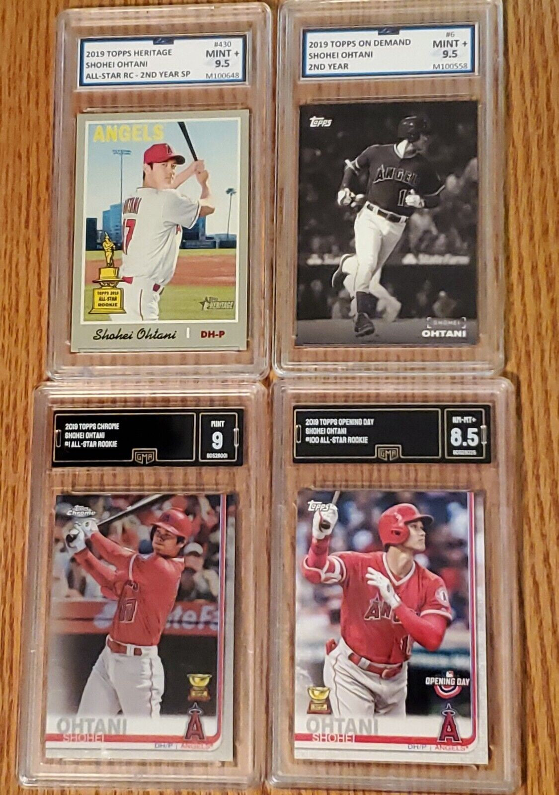 Shohei Ohtani - Topps MLB Baseball Card REPACK - 1x Sports Card Single (Various Grading Companies, Graded 8.5 to 9, Randomly Selected, Stock Photo - Will Not Get Cards In Picture)