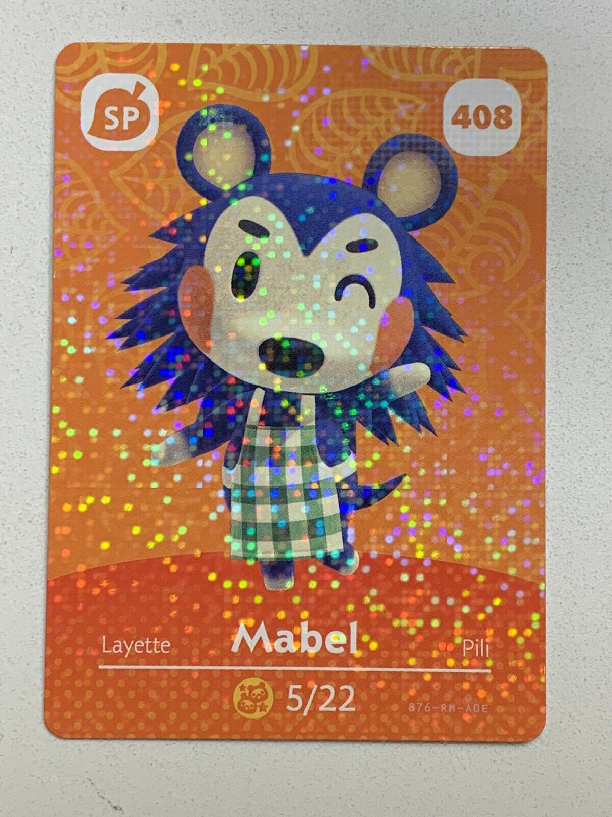 408 Mabel SP Authentic Animal Crossing Amiibo Card - Series 5