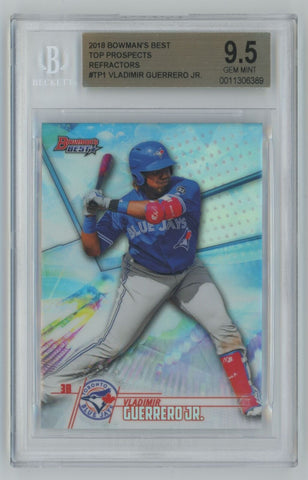 Vladimir Guerrero Jr. - GRADED MLB Baseball Rookie Card REPACK - 1x Sports Toronto Blue Jays RC Card Single (Graded 9.5 to 10, Various Grading Companies, Randomly Selected, Stock Photo - Will Not Get Cards In Picture)