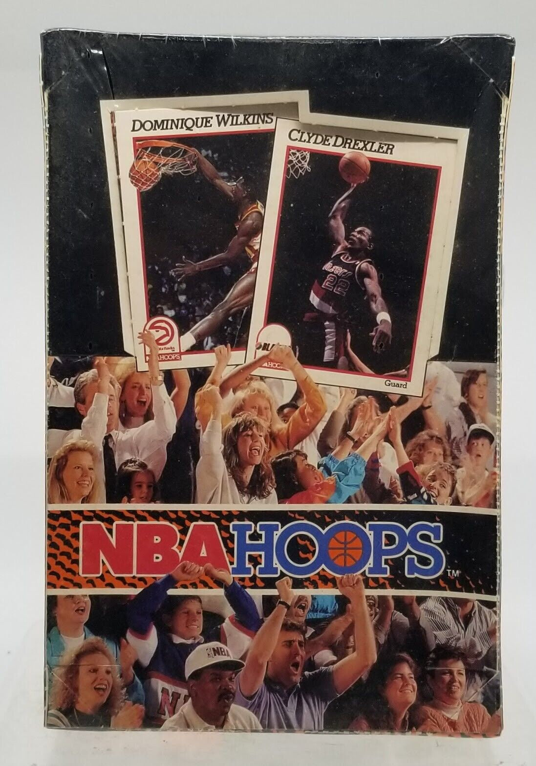1991-92 NBA Hoops Series 1 Basketball Wax Box (36 Packs Per Box) (Box Has Wear)