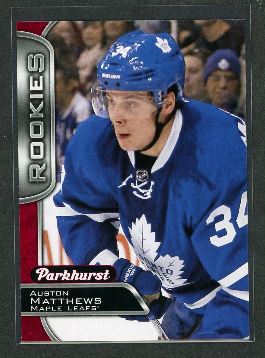 2016-17 Parkhurst #370 Auston Matthews Red Parallel RC (Rookie Card) *SOFT CORNER