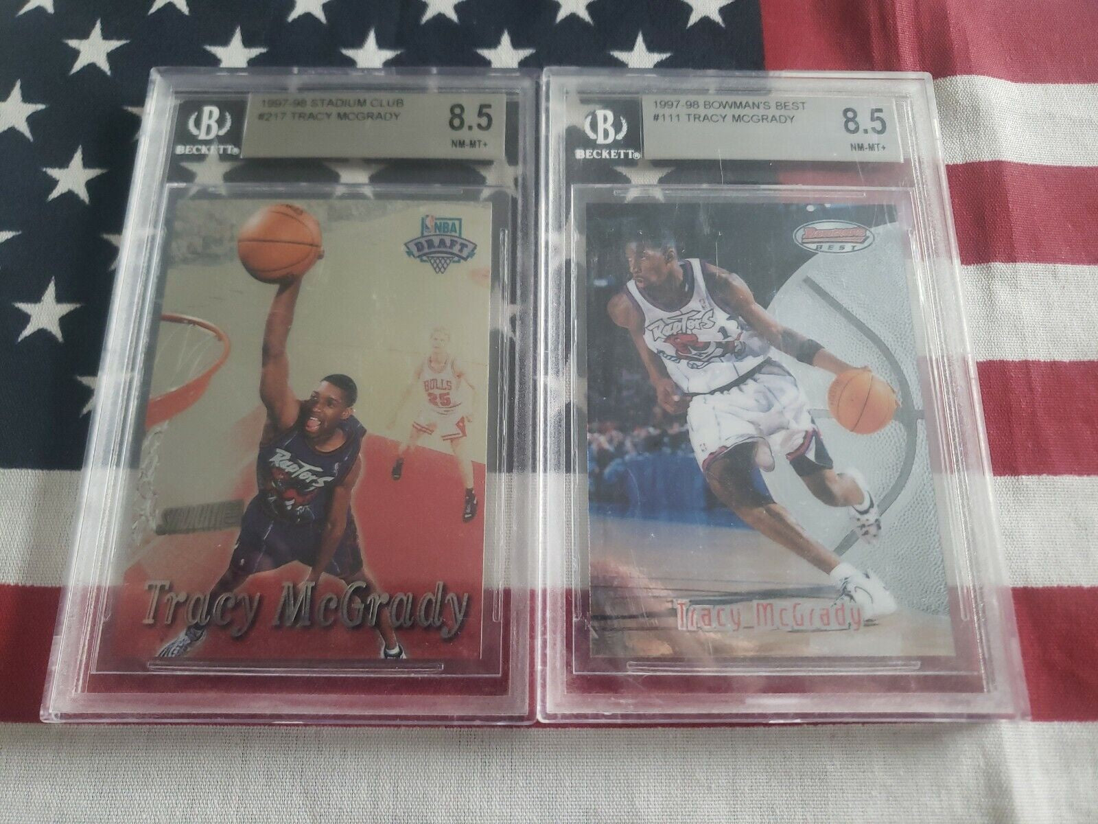 1997-98 Tracy McGrady Toronto Raptors RC (Rookie Card) (Graded 9, Various Grading Companies, May Not Get Card In Photo)