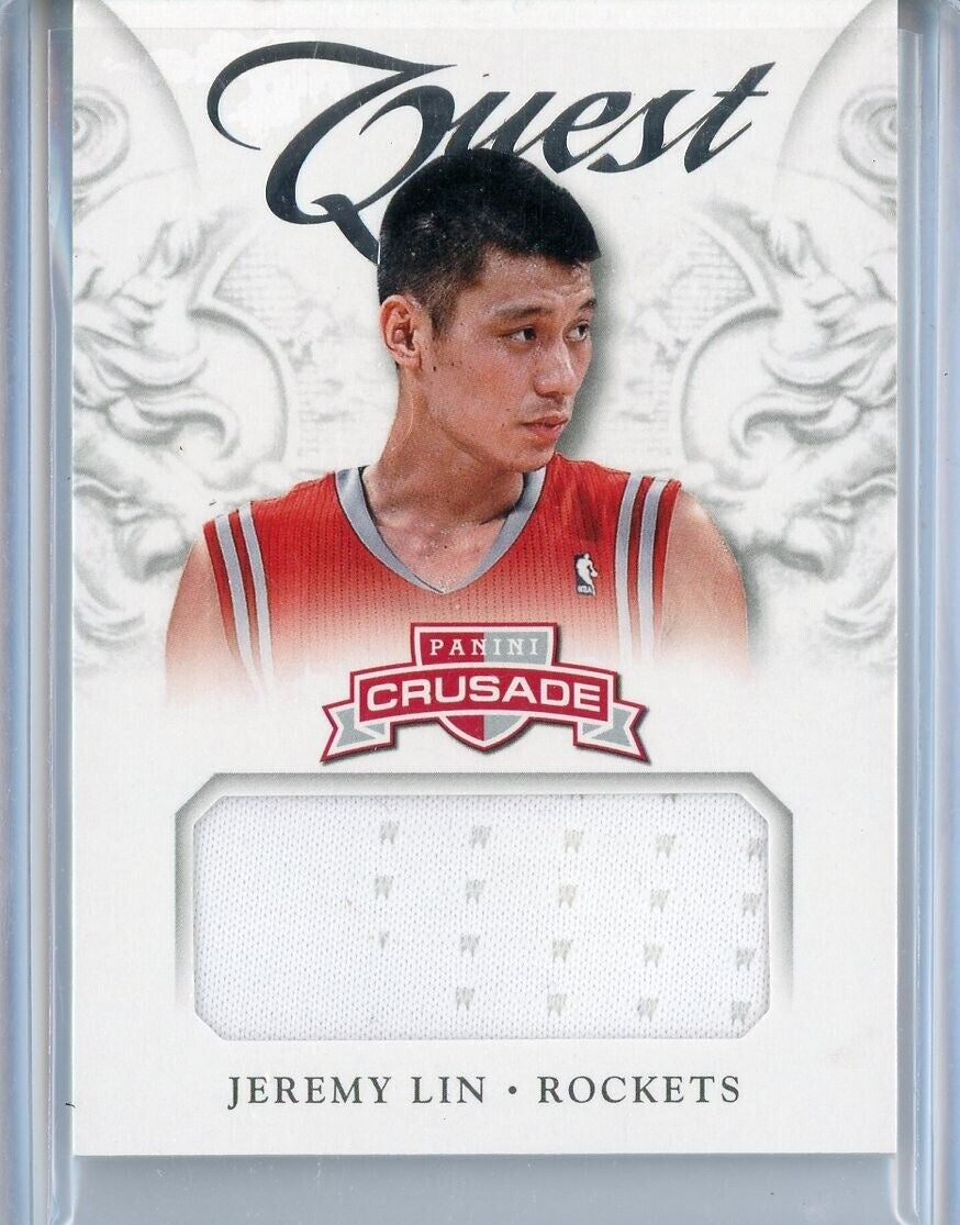Jeremy Lin  - Game-Used Worn Swatch Relic Jersey Memorabilia Card (Various Teams) - Sports Card Single (Randomly Selected, May Not Be Pictured)