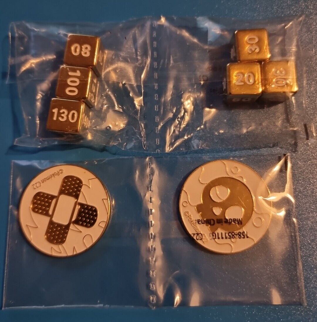 Gold Metal Dice & Counters - From Ultra Premium Collection Charizard ...