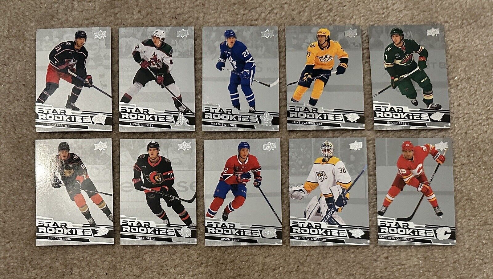 $2 Upper Deck NHL Star Rookies Hockey Trading Card Singles (May Be Various Years, Picked at Random)