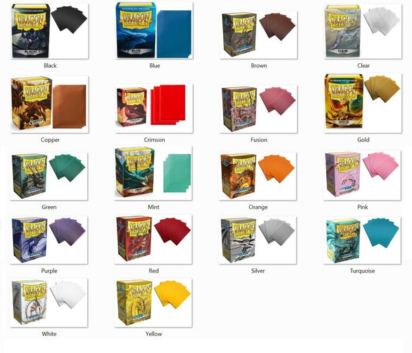 Dragon Shield - Standard Size Classic Sleeves 100ct (Assorted Colours - Pick One)