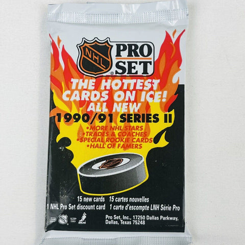1990-91 Pro Set Series 2 NHL Hockey Wax Pack (15 Cards a Pack)