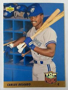 Carlos Delgado 1993 Upper Deck #425 - Top Prospect - Toronto Blue Jays RC (Rookie Card)