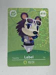 410 Label SP Authentic Animal Crossing Amiibo Card - Series 5