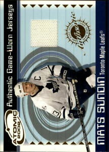 Mats Sundin - Toronto Maple Leafs - Game-Used Worn Swatch Relic Jersey Memorabilia Card - NHL Hockey - Sports Card Single (Randomly Selected, May Be Different Card then Pictured)