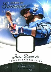 Jose Bautista - Toronto Blue Jays - Game-Used Worn Swatch Relic Jersey Memorabilia Card - Sports Card Single (Randomly Selected, May Not Be Pictured)