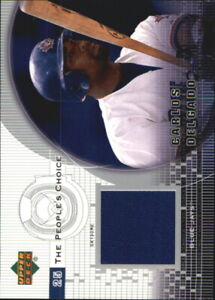 Carlos Delgado - Toronto Blue Jays - Game-Used Worn Swatch Relic Jersey Memorabilia Card - Sports Card Single (Randomly Selected, May Not Be Pictured)