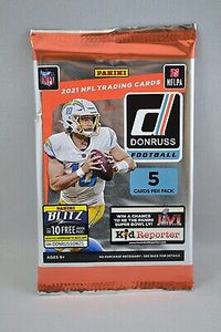2021 Panini Donruss NFL Football Gravity Feed Retail Pack (5 Cards Per Pack)
