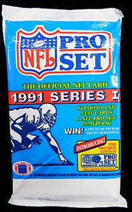 1991 Pro Set Series 1 NFL Football Wax Pack (14 Cards Per Pack)