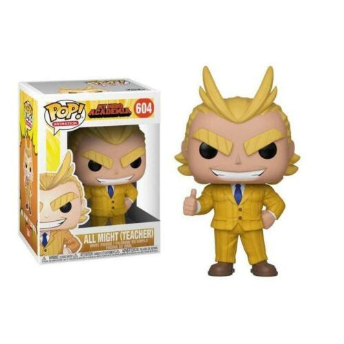 Funko POP! Animation: My Hero Academia - All Might (Teacher) #604 Vinyl Figure (New Open Box Pre-Owned, Box Wear)