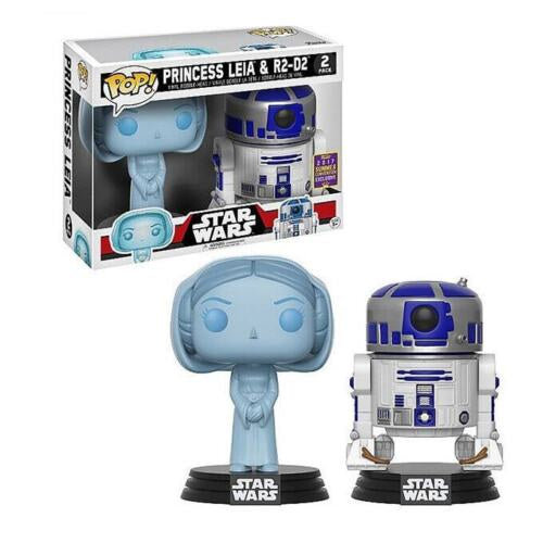 Funko POP! B: Star Wars - Princess Leia & R2-D2 Exclusive 2-Pack Vinyl Bobble-Head Figure (Pre-owned, Box Wear)