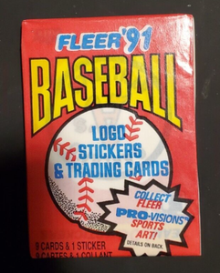 1991 Fleer MLB Baseball Trading Cards Wax Pack