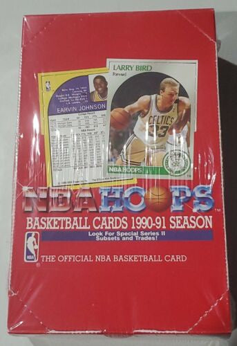 1990-91 NBA Hoops Series 2 (II) Basketball Wax Box (36 Packs Per Box) (Box Wear)