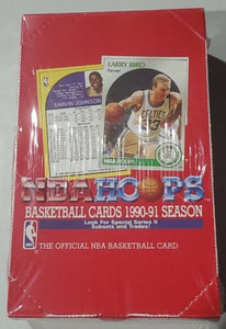 1990-91 NBA Hoops Series 2 (II) Basketball Wax Box (36 Packs Per Box) (Box Wear)