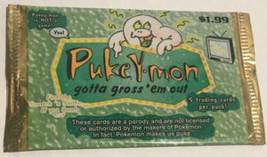 2000 Pacific Pukey-mon Gotta Gross 'Em Out Trading Card Pack (A Pokemon Parody)