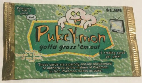 2000 Pacific Pukey-mon Gotta Gross 'Em Out Trading Card Pack (A Pokemo  A  & C Games