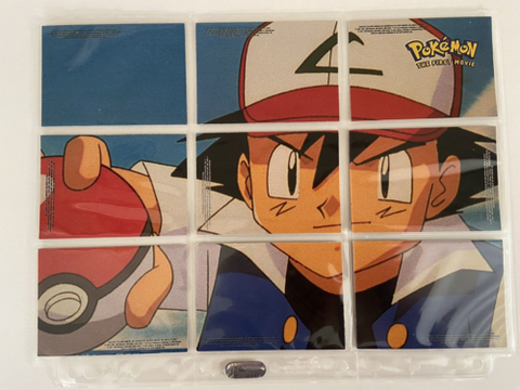 1999 Topps Pokemon The First Movie Puzzle Sticker Card Set of 9 - ASH