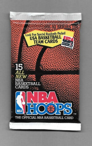 1991-92 NBA Hoops Series 2 Basketball Wax Pack (15 Cards Per Pack)