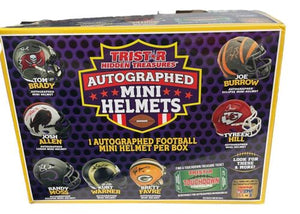 2022 Tristar Hidden Treasures Autographed Football Mini Helmet Box - Purple