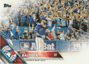 2016 Topps Baseball Jose Bautista (Bat Flip) (Toronto Blue Jays) (Various Versions)