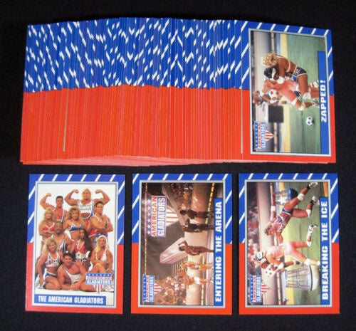 1991 Topps The American Gladiators Complete 88 Base Card + 11 Stickers Set